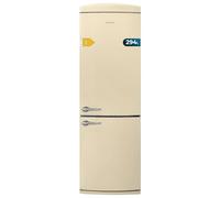 Cecotec Frigorifero Retrò Combinato Bolero CoolMarket Combi Origin 294+ Beige E. 294L, Total No Frost, Multi Cooling, Ultra Fresh, Fast Freezing, Classe E, Display, Allarme Porta, 60.5x63.1x190.2cm