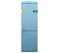 Cecotec Frigorifero Retrò Combinato Bolero CoolMarket Combi Origin 294+ Blue E. 294L, Total No Frost, Multi Cooling, Ultra Fresh, Fast Freezing, Classe E, Display, Allarme Porta, 60.5x63.1x190.2cm