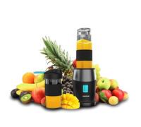 Cecotec Frullatore a Bicchiere Individuale Power Titanium 900 ProGo Hand Juice. 900W, 4 Lame Titanio, Tritaghiaccio, Bottiglia Sport 570ml, Presa Ergonomica, Tappo Pieghevole, Manico Silicone