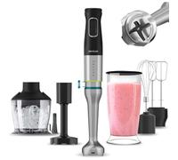 Cecotec Frullatore a immersione Katana TotalDestroy 1500xl Perfectcreat e Crush, 1500 W, 21 velocità e turbo, 4 fogli con titanio nero, antisalpaduras, piede extralargo, accessori kit.