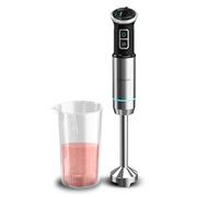 Cecotec Frullatore a Immersione Power Neutron 1100Max, Potenza Massima 1100 W, 4 Lame Rivestite in Titanio, Velocità Regolabile, Funzione Turbo, Piedino XL, Include Vetro da 800 ml
