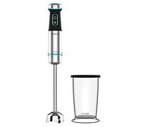 Cecotec Frullatore a Immersione Power Titanblack 1200 Xl, 1200 W, Tecnologia Crossblades con Lame A 4 Lame, Piede XL, Cappa Antispruzzo, Selettore di Velocità, Include Bicchiere da 800 ml