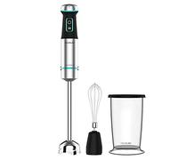 Cecotec Frullatore a Immersione Power Titanblack 1200 XL Cream, 1200 W, Tecnologia Crossblades con Lame A 4 Lame, Piedino XL, Cappa Antispruzzo, Selettore di Velocità, Bicchiere e Lancia da 800 ml