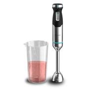 Cecotec Frullatore a mano Power Pulsar 2300 MAX. Potenza massima 2300 W, Lame a 4 Lame Con Rivestimento In Titanio Nero, Piede XL, Bicchiere 700 ml con Coperchio, Aste e Tritatutto con Becco Ghiaccio