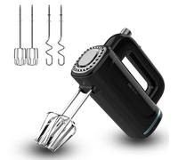 Cecotec Frullatore a mano PowerTwist 300 300 W, 5 velocità, frusta di precisione per frustare, gancio impastatore in acciaio inox per impastare, pulsante di espulsione QuickOut, per cottura e impasti