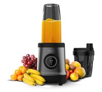 Cecotec Frullatore Portatile Nutriblender Fusion Touch. 1000W, Lama 6 Foglie Black Titanium, 2 Bottiglie 500ml e 900ml, Spia Luminosa, Coperchi Intercambiabili, Gusta Nutrienti Intatti per la Salute
