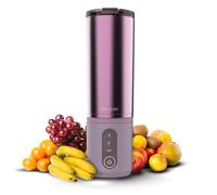 Cecotec Frullatore Portatile Power Titanium Shake2Go Candy Steel. 180W, Bicchiere Metallo 600ml Senza BPA, 3 Programmi Automatici, Ricarica USB-C, Goditi le Tue Bevande Fresche Molto più a Lungo Ora