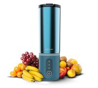 Cecotec Frullatore Portatile Power Titanium Shake2Go Lagoon Steel. 180W, Bicchiere Metallo 600ml Senza BPA, 3 Programmi Automatici, Ricarica USB-C, Goditi le Tue Bevande Fredde Molto più a Lungo Ora
