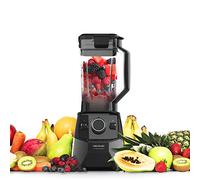 Cecotec Frullatore Power Black Titanium 1000. 1000 W, lama a 6 foglie con rivestimento in titanio nero, caraffa in vetro da 1,5 l, 5 velocità. (2000 W, Nero)