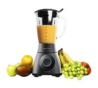 Cecotec Frullatore Power Black Titanium 1000. 1000 W, lama a 6 foglie con rivestimento in titanio nero, caraffa in vetro da 1,5 l, 5 velocità. (1500 W, Nero)