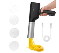 Cecotec Fun EasyPasta Macchina per pasta e churros - 40W - Portatile - Capacità 200g - Include 3 dischi per pasta - Disco esclusivo per churros - Senza fili - 50 utilizzi per carica - Nero