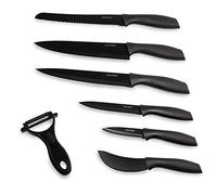 Cecotec Game di 7 coltelli professionisti coltelli in titanio. Acciaio inossidabile, rivestimento in ceramica, foglio di spessore di 2 mm, include la custodia