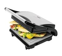 Cecotec Griglia elettrica con Grill Rock'n Grill. 700 W, superficie 23 x 14,5 cm, RockStone antiaderente, senza PTFE, PFOA, piastra galleggiante, maniglia fredda al tatto, indicatore luminoso