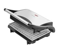 Cecotec Griglia elettrica con Grill Rock'n Grill. 700 W, superficie 23 x 14,5 cm, RockStone antiaderente, senza PTFE, PFOA, piastra galleggiante, maniglia fredda al tatto, indicatore luminoso