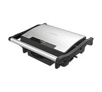 Cecotec Griglia Elettrica Piastra e Tostapane Rock'nGrill Rapid. 1500W, Superficie 24,5 x 17,3 cm, Rivestimento RockStone, Piastra Superiore Adattabile, Vassoio Raccogligocce