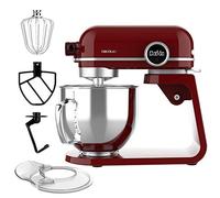 Cecotec Impastatrice Twist&Fusion 4500 Luxury Red 800 W, Corpo in alluminio fuso, Motore DC, 8 velocità, Vaschetta in acciaio inox da 5,2 L, Rosso, Vaschetta acciaio inox, Rosso, 8 velocità, LED