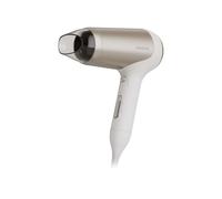 Cecotec IoniCare Power&Travel Champagne - Asciugacapelli pieghevole 2400 W, motore DC, tecnologia agli ioni reali, compatta, aria fredda, include diffusore, ugello concentratore e borsa per il