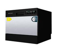 Cecotec Lavastoviglie Compatto Libero Installazione 6 posate Bolero Aguazero 2300 Inox. 6 Posate, 8 programmi, Classe D, Touch Panel a Colore, Delay Start, Funzione Pre-Wash, Dry+, Germ Shield