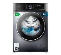 Cecotec Lavatrice da 7 kg Bolero DressCode 7500 Inverter Steel A. 16 Prog, Basso Consumo, Motore Inverter plus, SteamMax, Pearl Drum, Delay Start, Drum Clean, Display, Allergy Care, Funzione Stop&Go.
