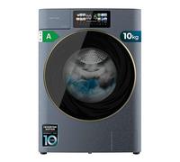 Cecotec Lavatrice 8Kg Carica Frontale Bolero DressCode 8900 Inverter FullColor Steel A. Acciaio 1400 Giri, Schermo 10,3", 11 Programmi, Inverter, SteamMax, Classe A
