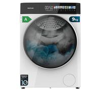 Cecotec Lavatrice 8Kg Carica Frontale Bolero DressCode 8900 Inverter FullColor Steel A. Acciaio 1400 Giri, Schermo 10,3", 11 Programmi, Inverter, SteamMax, Classe A