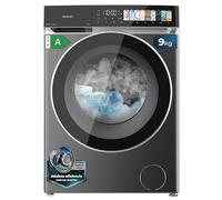 Cecotec Lavatrice 9 kg Carico anteriore Bolero DressCode 9970 Direct Drive Steel. Motore Direct Drive, 1.400 giri/min, 11 programmi, schermo FullColor, porta XXL, funzione vapore, luce interna