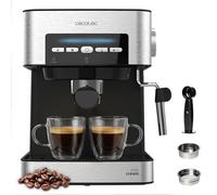 Cecotec Macchina da Caffè Espresso Power Espresso 20 Matic Elite. 850 W, Pressione 20 bar, Serbatoio da 1,5 L, Montalatte Orientabile, Controllo Digitale, Modalità Auto, Acciaio