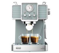 Cecotec Macchina da Caffè Espresso Power Espresso 20 Tradizionale 1350 W, Capacità 1,5 L, Espresso e Cappuccino, 20 Bar e Thermoblock, Vaporetto, Manometro, Design vintage