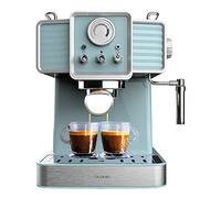 Cecotec Macchina da Caffè Espresso Power Espresso 20 Tradizionale Light Blue. 1350 W, Espresso e Cappucicno, 20 Bar e Thermoblock, Vaporizzatore, Manometro, Design Vintage, Capacità 1,5 Litri