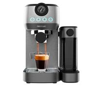 Cecotec Macchina da Caffè Semiautomatica Power Espresso 20 Steel Pro Latte. 1350 W, Thermoblock, ForceAroma da 20 bar, Serbatoio Full-Milk, Instant Cappuccino, Piastra Riscaldatrice per Tazze