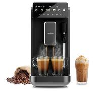 Cecotec Macchina da Caffè Superautomatica Cremmaet Lungo Steam. 19Bar, Thermoblock, 5 Bevande, Vaporizzatore, 5 Livelli di Macinatura, Doppio Braccio, Decalcificazione, Serbatoio Acqua 2L, 280g Caffè