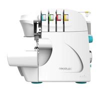 Cecotec Macchina da Cucire Tagliacuci BelleCouture OverLock. 1100 rpm di Velocità, Pressione del Piedino Regolabile, Trasporto Differenziale, Funzioni di Cucitura a 4 Fili e Kit di Accessori.
