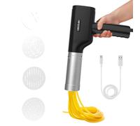 Cecotec Macchina per Pasta Elettrica Portatile Fun EasyPasta. 40W, Capacità 200gr, 3 Dischi Inclusi, Prepara Spaghetti o Noodles, Spaghettis e Tagliatelle, 50 Usi per Carica Batteria