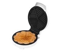 Cecotec Macchina per Waffle Elettrica Fun Gofrestone Round. 1000 W, Finiture in Acciaio Inox, 1-5 Waffle, Forma a Cuore o 1 Grande, Piastra Antiaderente, Cottura Uniforme, Indicatore Luminoso.