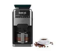 Cecotec Macchine da Caffè a Filtro Coffee 66 Grind & Brew. 1400W, 1.5L, 12 Tazze, 230g Serbatoio Chicchi, Macinacaffè Conico, 7 Livelli, Programmabile fino a 24h, Intensità Regolabile, Acciaio Inox