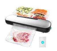 Cecotec Macchine sottovuoto per alimenti SealVac Easy Magnetik. 90 W, confezionamento in 10 secondi, pressione del vuoto 0,6 bar, sigillatura 30 cm, materiale ABS, 8 modalità, include 5 buste