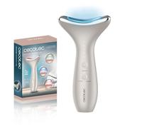 Cecotec Massaggiatore Radiofrequenza - Tonificatore Viso FaceCare Face&Neck Pro. Viso e Collo, Testina Alluminio, 3 Modalità, Luce LED Rossa, Blu, Verde, 5 Livelli EMS, Vibrazione, Calore, Antirughe