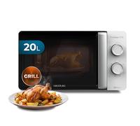 Cecotec Microonde con Grill 20L ProClean 3110 Wave. 700 W, Grill 800 W, Capacità 20 L, Tecnologia 3DWave, Modalità Scongelamento, 6 Livelli di Potenza, Timer 30 min, Bianco