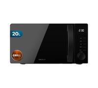 Cecotec Microonde con Grill Proclean 5105 Black. 700 W, 20 L, tecnologia 3DWave, Grill, 5 Livelli Potenza, Timer 30 Min, Sbrinamento, Display con Orologio, Gratinati Perfetti