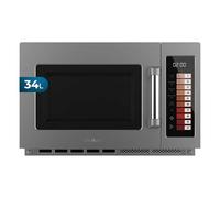 Cecotec Microonde Professionale Senza Piatto 34L FlatPro 3400. 2100W, Doppio Magnetron, Controlli Touch, Timer 60 Min, 100 Programmi, Potenza Regolabile, Scongelamento Uniforme, per alte prestazioni