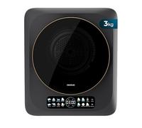 Cecotec Mini Asciugatrice Portatile 3 Kg Bolero DressCode Dry 3400V Dark. di Scarico, 8 programmi, G, Asciugatura Automatica, Schermo FullColor, Funzione UV Care, Dry Shoe Pro, Avvio Ritardato, Dark