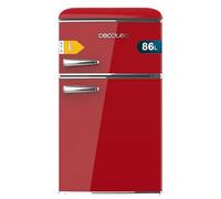 Cecotec Mini Frigorifero Retro Bolero Coolmarket 2D Origin 86 Red E. Due Porte Rosso di 89,3cm di Altezza e 48,7 di Larghezza con Capacità di 86L, Classe Energetica E, Led Interno e Maniglia Cromata