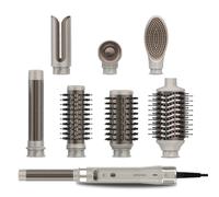 Cecotec Modella Capelli 8 Teste CeramicCare 8in1 AirGlam Gyro Champagne. 1500W, 110000RPM, Liscia, Modella e Arriccia i Capelli, Motore Brushless, Funzione Rotativa, Rivestimento Ceramico e Cheratina