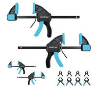 Cecotec Morsetti a Barra 12 Pezzi StrongComfort 740 Instant Evolution. Sgancio Rapido, Fino a 70kg Forza, Testa Easy-Click Bidirezionale, Acciaio Temprato, 8 Pinze, Lavora con una Massima Precisione