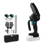 Cecotec Motosega Elettrica a Batteria 4" 21V MontanaForce 4000 Hand. 400W, Velocità 25000rpm, Ingrassatore a Bottone, Include 2 Batterie Nexus, Valigetta, Catena di Ricambio e Accessori
