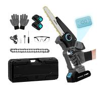 Cecotec Motosega Elettrica a Batteria 8" 21V MontanaForce 8000 Hand. 1100W, Velocità 21500rpm, Ingrassatore a Bottone, Include 2 Batterie Nexus, Valigetta, Catena di Ricambio e Accessori