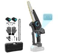 Cecotec Motosega Elettrica a Batteria 8" 21V MontanaForce 8000 Hand. 1100W, Velocità 21500rpm, Ingrassatore a Bottone, Include 2 Batterie Nexus, Valigetta, Catena di Ricambio e Accessori