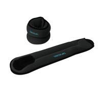 Cecotec Pesi per Caviglie e Polsi Regolabili Drumfit AnkleBell 1000 Neo, Set di 2 Cavigliere Regolabili con Velcro, Peso di 1 kg / 2 kg / 2,5 kg, Riempite di Sabbia, Dimensioni 28x10x3.5 cm.