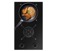 Cecotec Piastra a gas 2 fuochi Bolero Squad G 2400S Nano Glass. 5,2 kW, Nano Glass, Griglie in ghisa, Bruciatore WOK Triple Corona, Accensione elettronica, Sicurezza delle valvole, Accessorio a gas