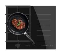 Cecotec Piastra a gas e induzione Bolero Squad GI 3500 Hybrid FullFlex. Potenza di induzione 3400 W, 9 velocità con funzione Booster, zona FullFlex, Keep Warm e funzione Stop&Go, bruciatore Wok da 3,4